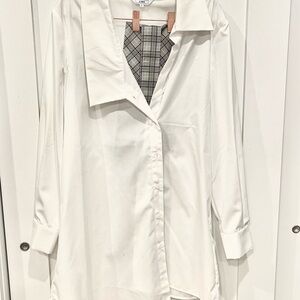 Stylish White Button-Up Shirt